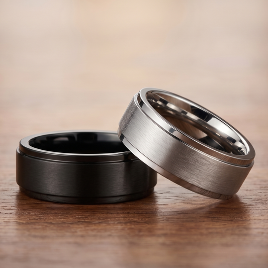 Bague Anti-Stress Tournante Homme (8mm)